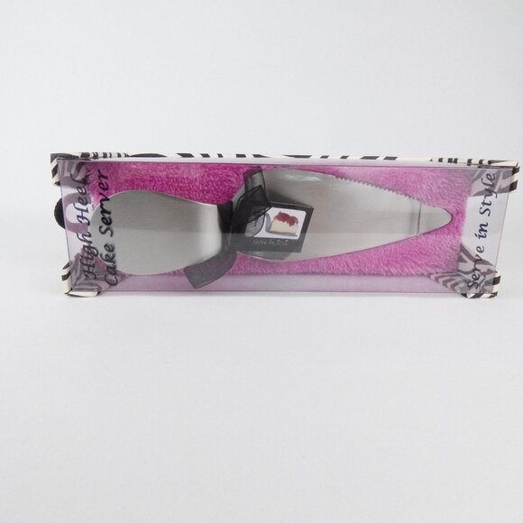 High Heel Cake Server Zebra Black White Magnetic Heel Wild Eye Designs NEW - Picture 8 of 15